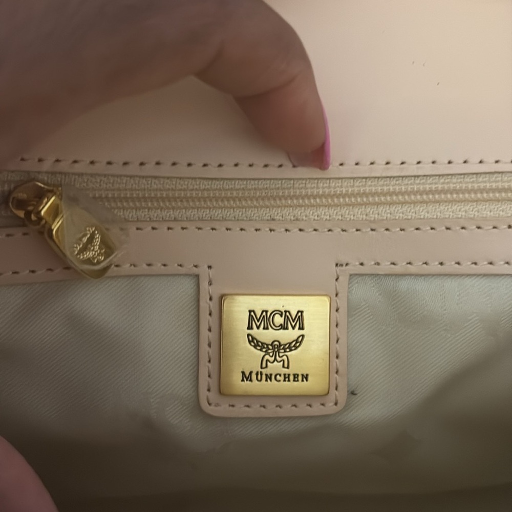 MCM Beige and Gold Women's Bag - Picture 5 of 7